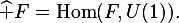 \widehat F=\mathrm{Hom}(F,U(1)).