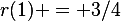 r(1) = 3/4
