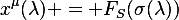 
x^\mu(\lambda) = F_S(\sigma(\lambda))

