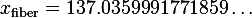 x_{\mathrm{fiber}}=137.0359991771859\ldots